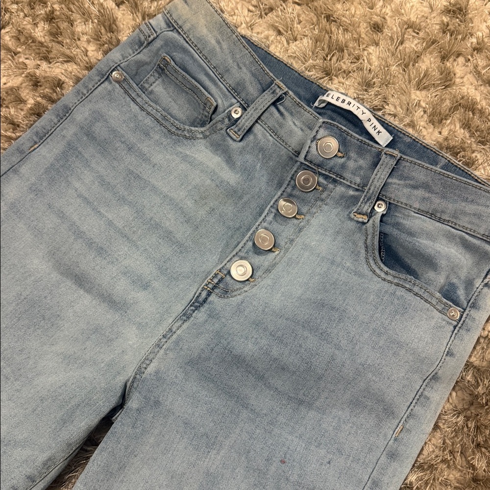 Celebrity Pink Light Blue Flared Women Jeans - Picture 6 of 8